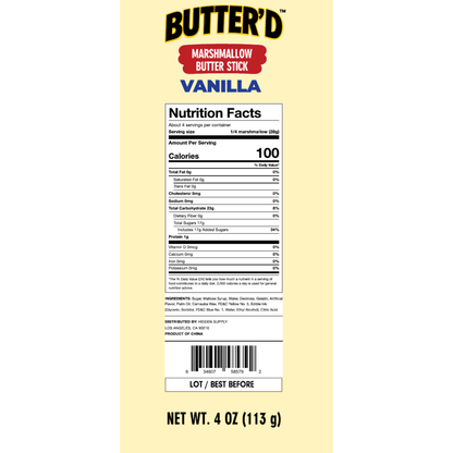 Nauti Labs Butter'd Marshmallow Stick 2.47oz 12ct