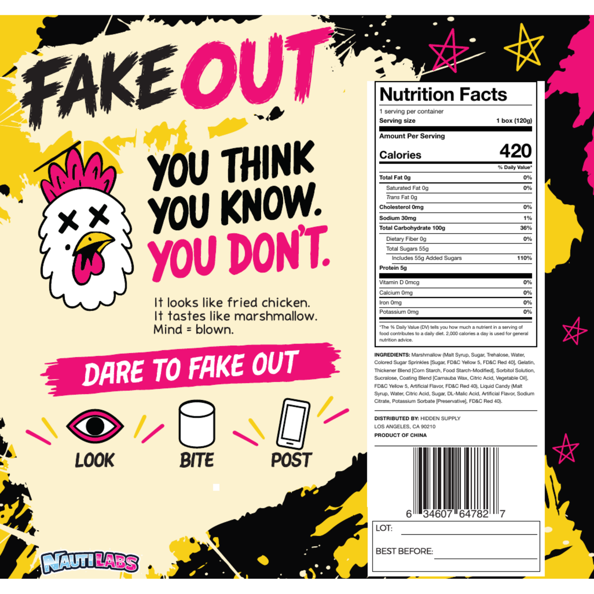 Nauti Labs Fakeout Fried Chicken Marshmallow Kit 4.2oz 12ct