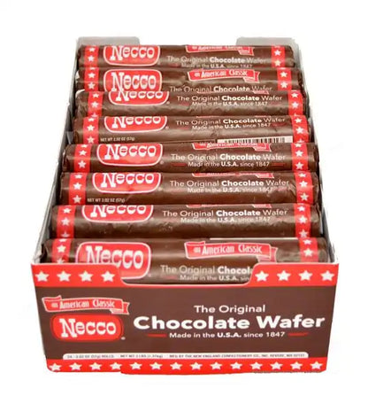 Spangler Necco Chocolate Wafers Roll 2oz - 24ct