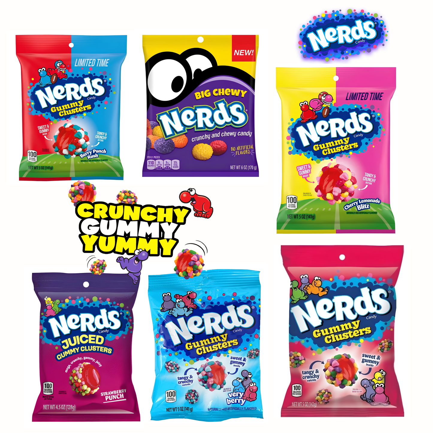 NERDS Peg Bag Assortment Candy 18ct
