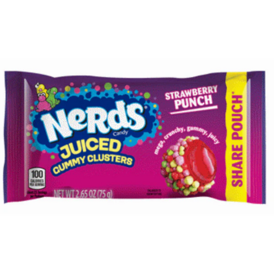 Nerds Strawberry Punch Juiced Gummy Clusters Share Packs 2.65oz - 12ct
