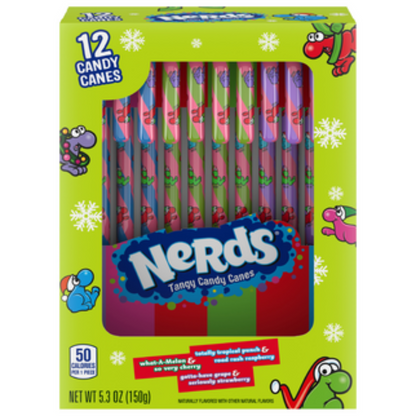 Nerds Candy Canes 5.3oz - 12ct