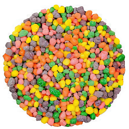 Nerds Rainbow featuring colorful tiny crunchy candy pieces in assorted sweet and tangy fruit flavors.