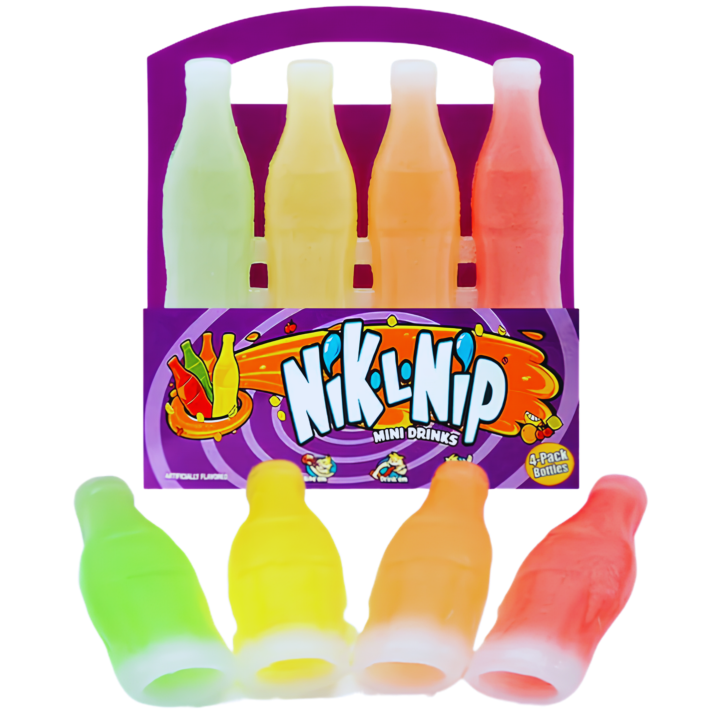 Nik-L-Nip Wax Bottles Filled w/ Candy Syrup 1.39oz 18ct