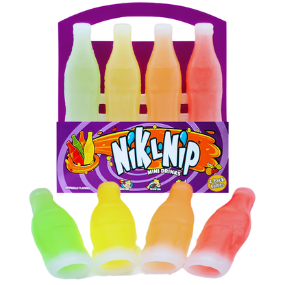 Nik-L-Nip Wax Bottles Filled w/ Candy Syrup 1.39oz 18ct
