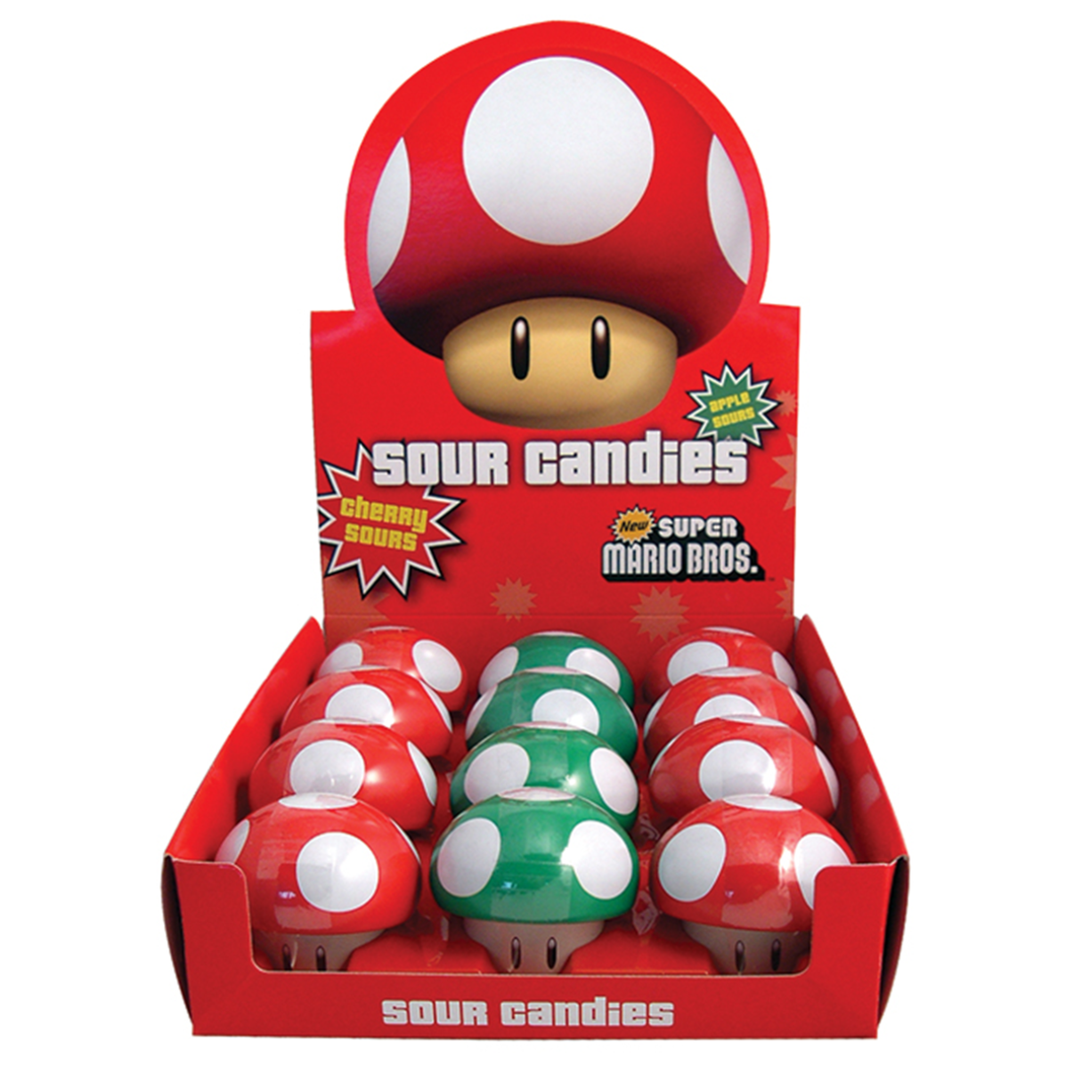 Boston America Nintendo Super Mario Sour Mushroom Candy Tins 0.9oz - 12ct