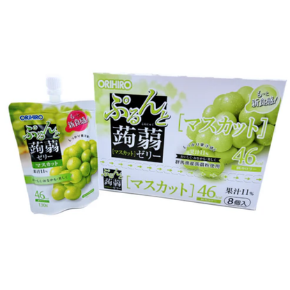 Orihiro Konjac Purunto Jelly White Grape Flavor 130g - 8ct