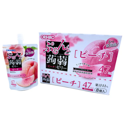 Orihiro Purunto Konjac Jelly Peach Flavor 130g - 8ct