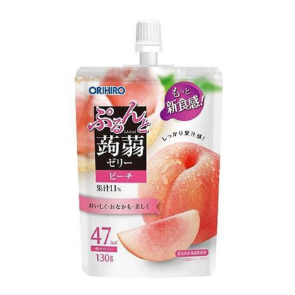 Orihiro Purunto Konjac Jelly Peach Flavor 130g - 8ct