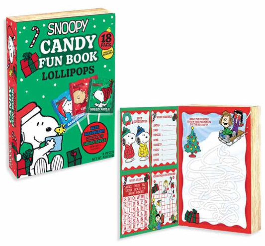 Snoopy Xmas Fun Book with Lollipops 3.17oz - 24ct