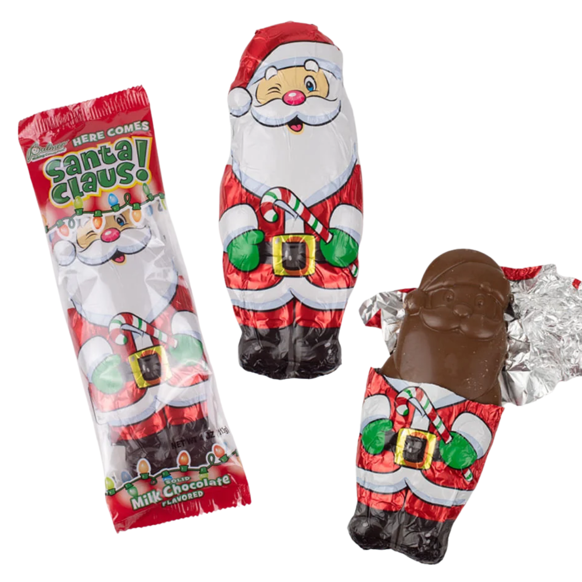 Palmer Santa Claus Solid Milk Chocolate 4oz 24ct