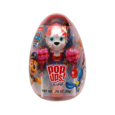 Paw Patrol Pop Ups Jumbo Lollipop Egg 0.70oz - 6ct