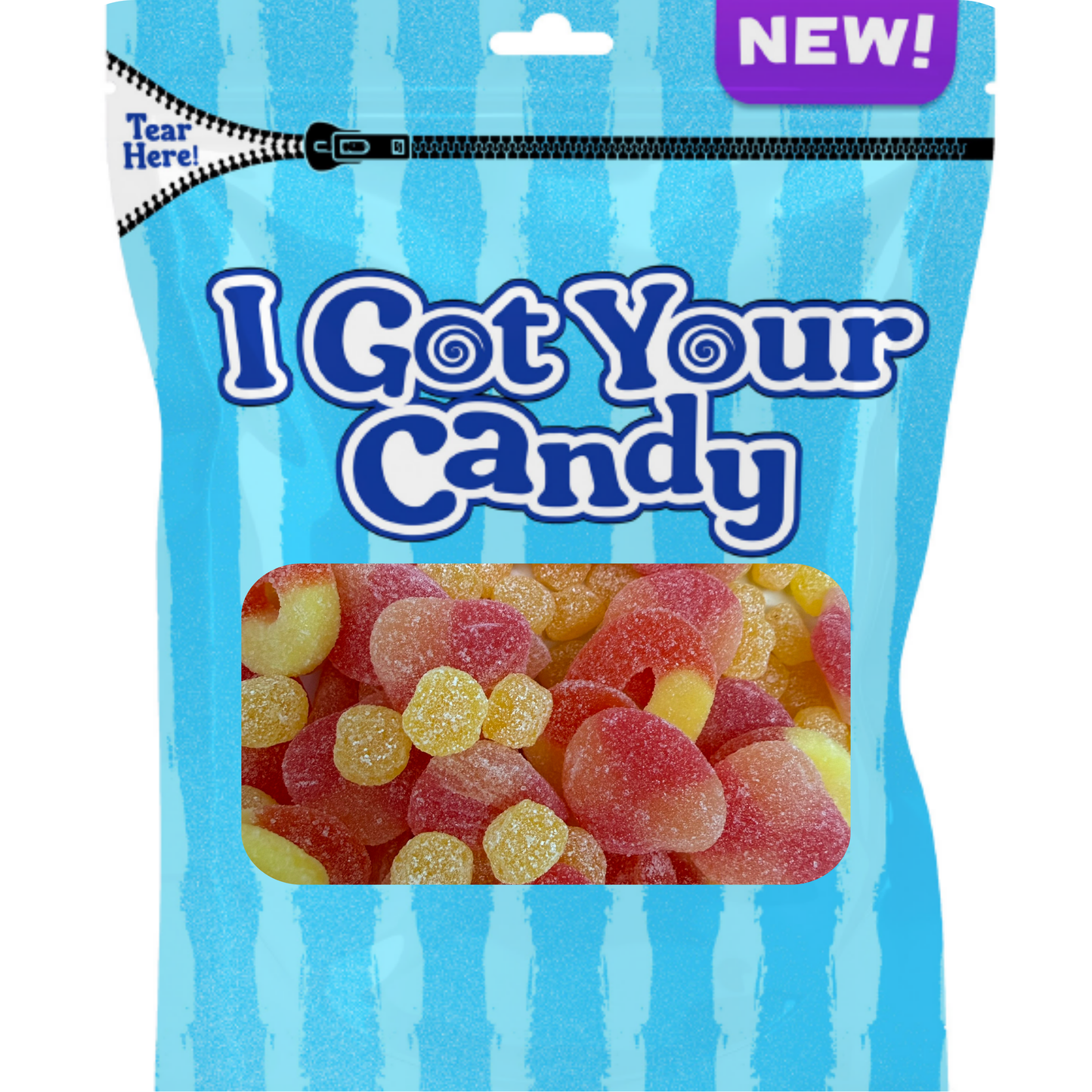 Peach Gummi Mix Peg Bag 6oz 12ct