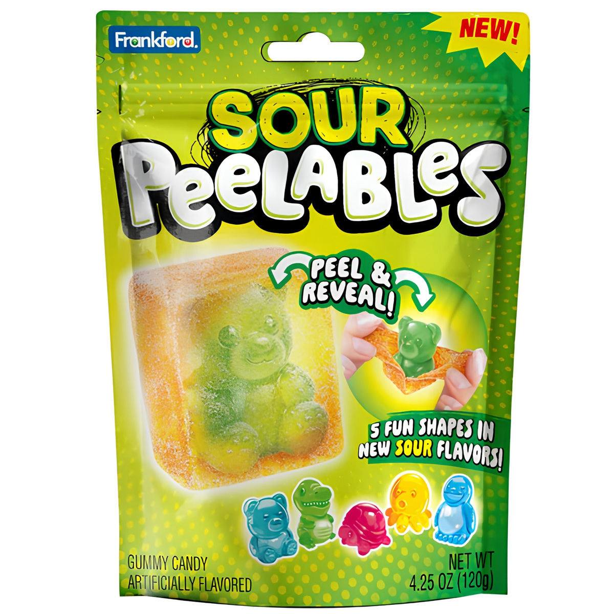 Peelables Sour Peel and Reveal Gummy Peg Bag 4.25oz 9ct