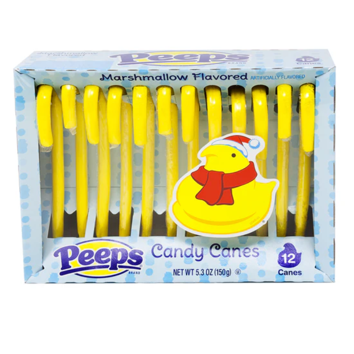 Peeps Marshmallow Flavored Candy Canes 5.3oz - 12ct