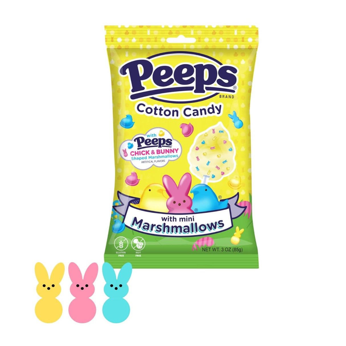 Peeps Cotton Candy With Mini Marshmallows Bag 3oz - 12ct
