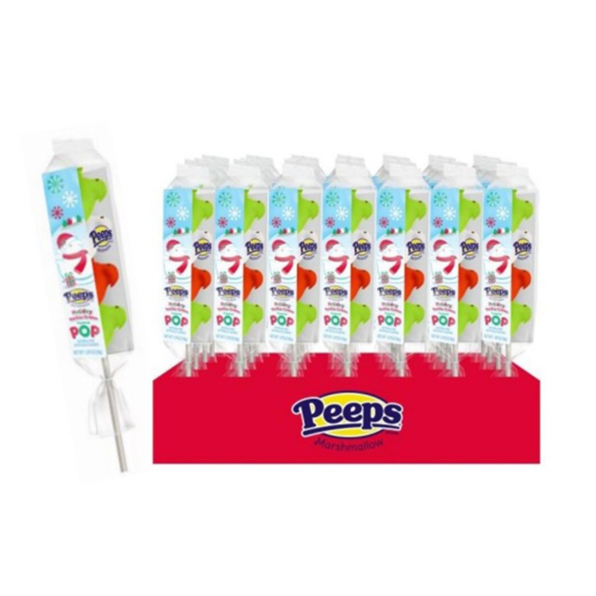 Peeps Christmas Rainbow Lollipop 1.38oz - 28ct