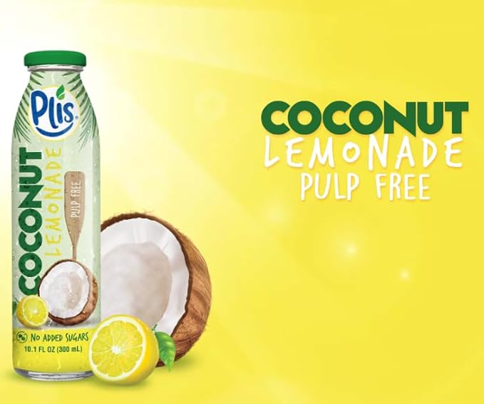 Ricky Joy Plis Coconut Lemonade Pulp Free 10.1 fl oz - 12ct