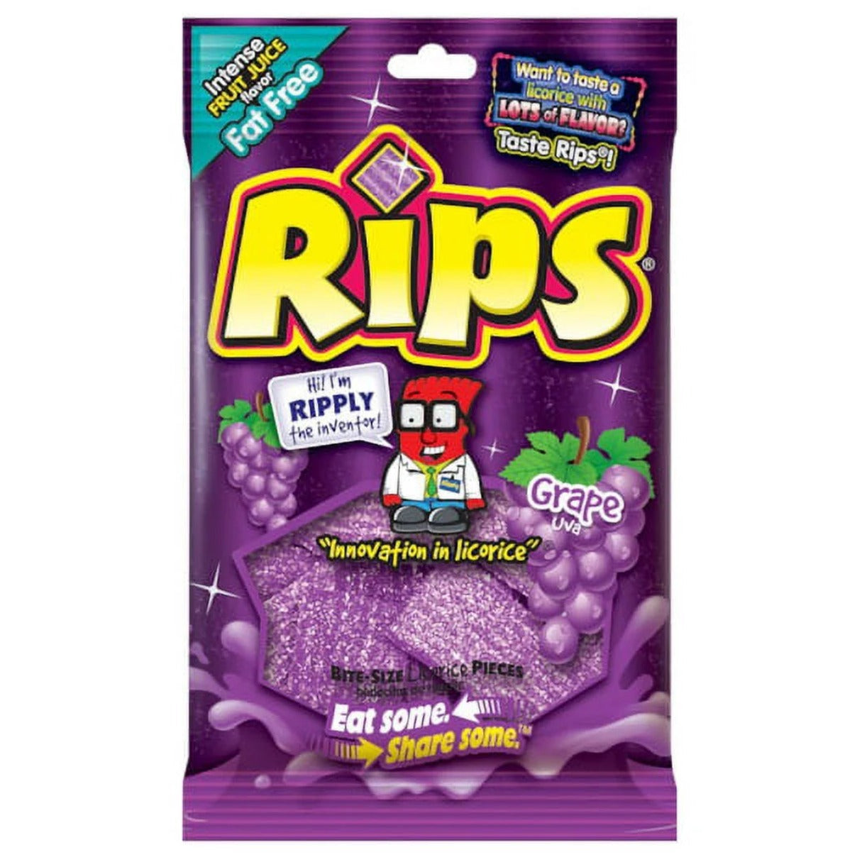 Rips Bites Grape 4oz - 12ct