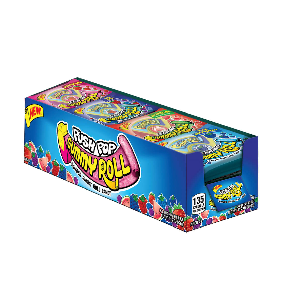 Pop Roll 4 In Bazooka Push Pop Gummy Roll 1.4oz - 8ct – I Got Your Candy