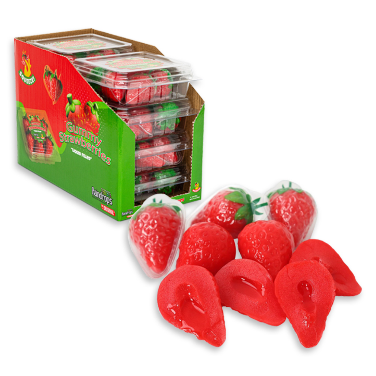 Raindrops Liquid-Filled Gummy Strawberries 3.8oz / 16ct