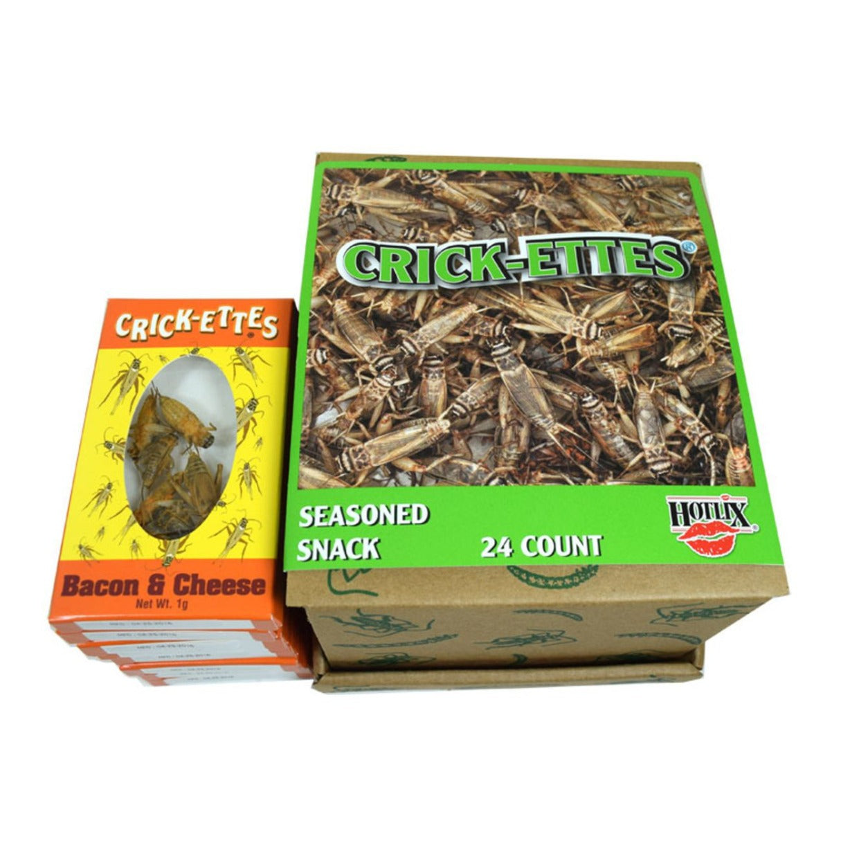 Real Cricket Snacks Bacon and Cheese - 24ct