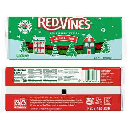 Red Vines Original Red and Green Christmas Twists 4oz 9ct