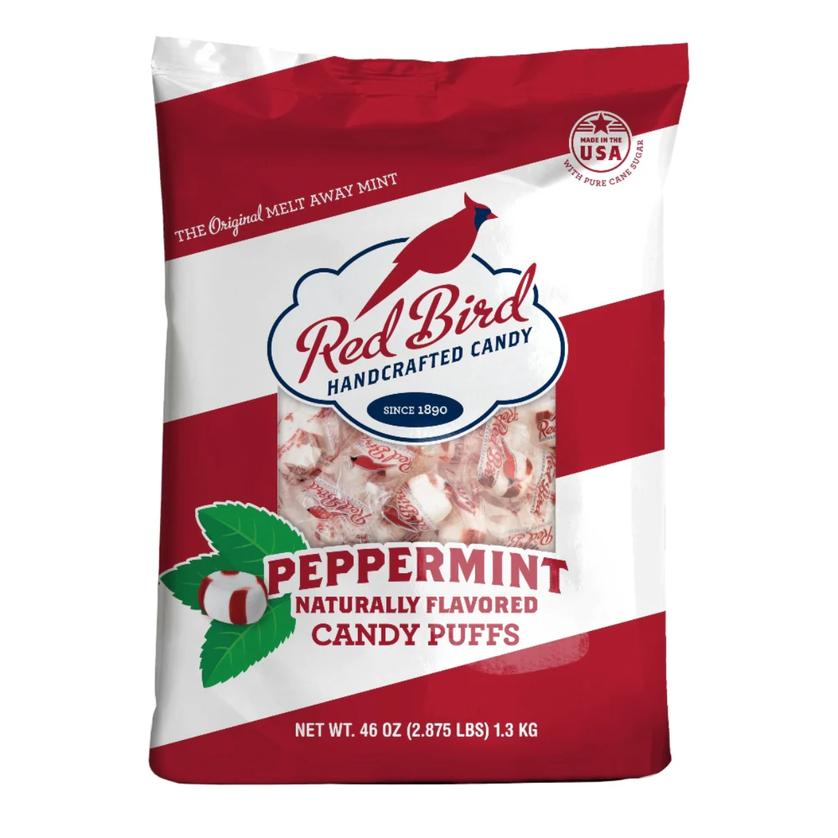 Red Bird Soft Peppermint Puffs Bag Wrapped 46oz - 240ct