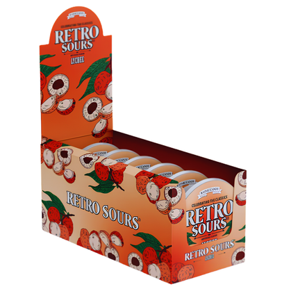 Retro Sours Lychee Hard Candy 2.12oz 8ct