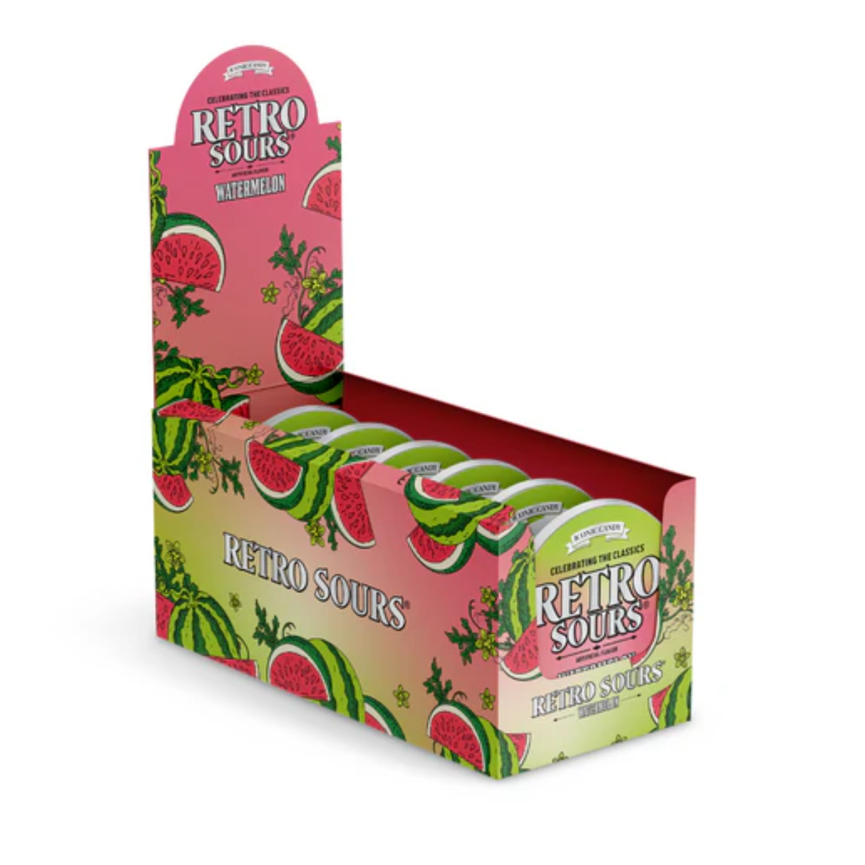 Retro Sours Watermelon Hard Candy 2.12oz - 8ct