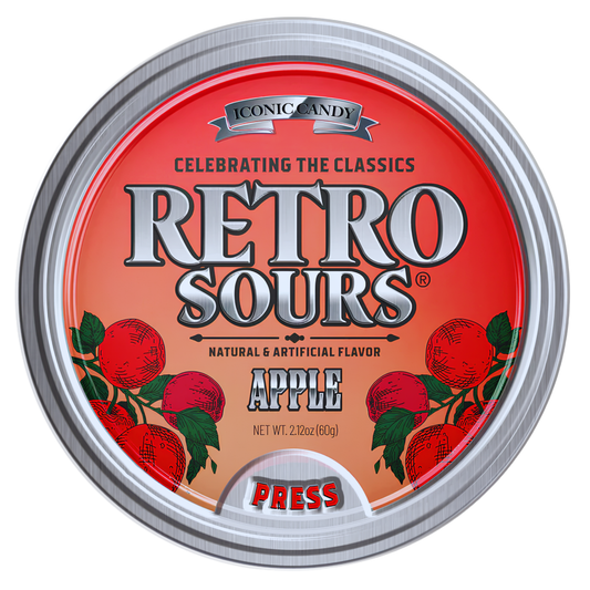 Retro Sours Apple Hard Candy 2.12oz 8ct
