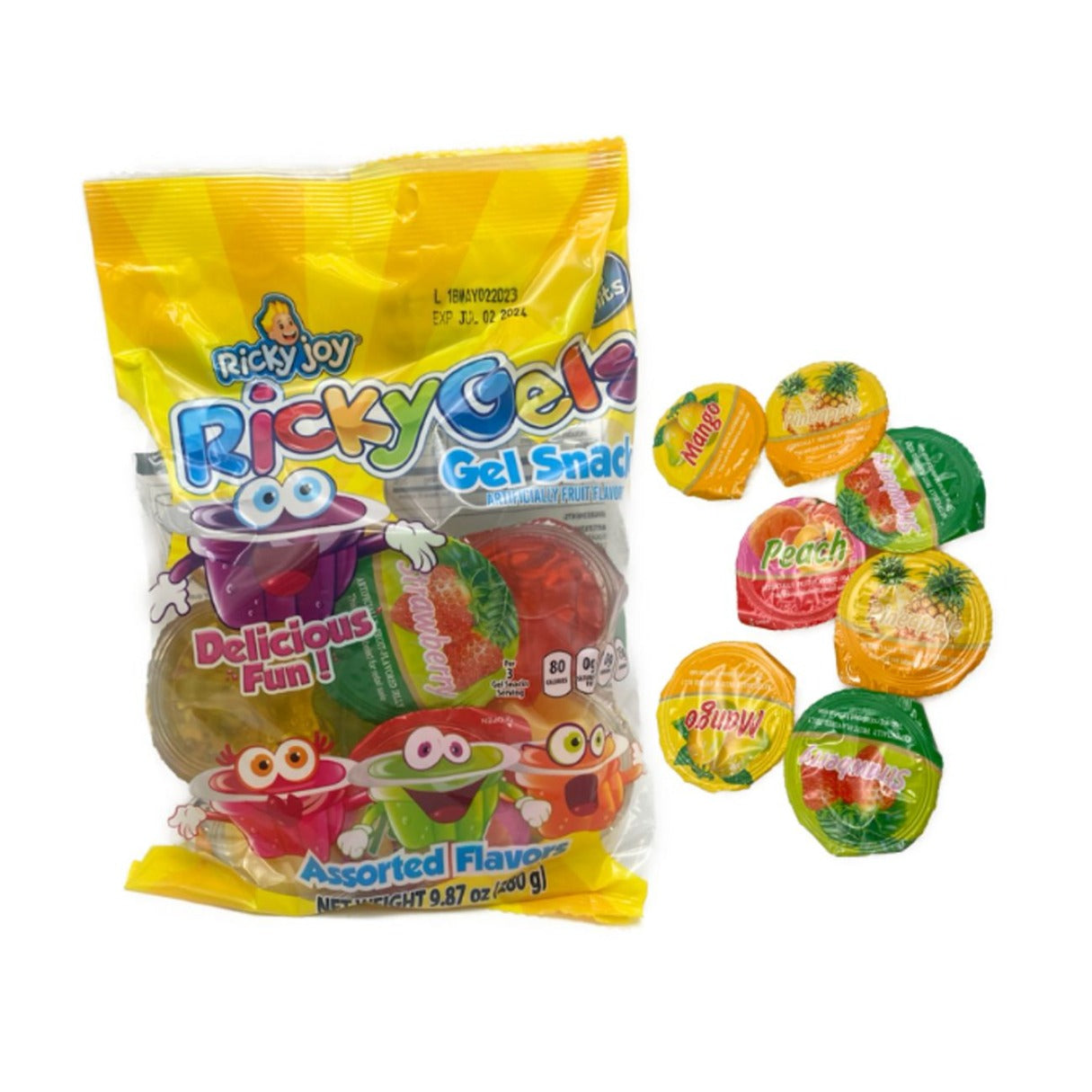 Ricky Joy Gels Assorted 8 pc Gel Snacks 9.87oz - 30ct – I Got Your Candy