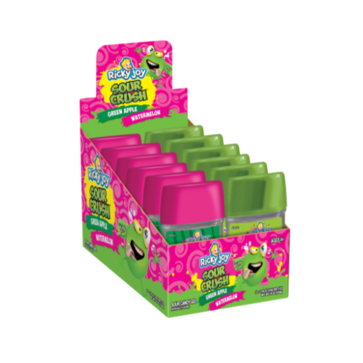 Ricky Joy Sour Crush Gel Watermelon & Green Apple Flavors 1.59oz - 12c ...
