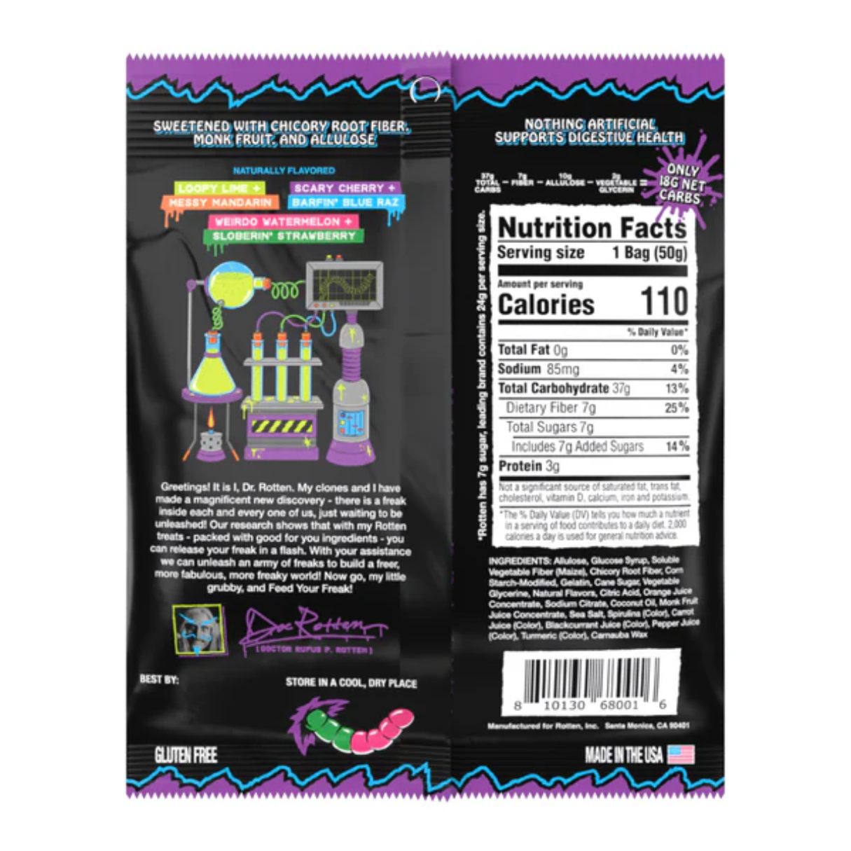 Rotten Original Gummy Worms 1.8oz - 8ct