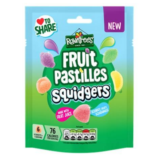 Rowntree's Fruit Pastilles Squidgers - 4.2oz 9ct