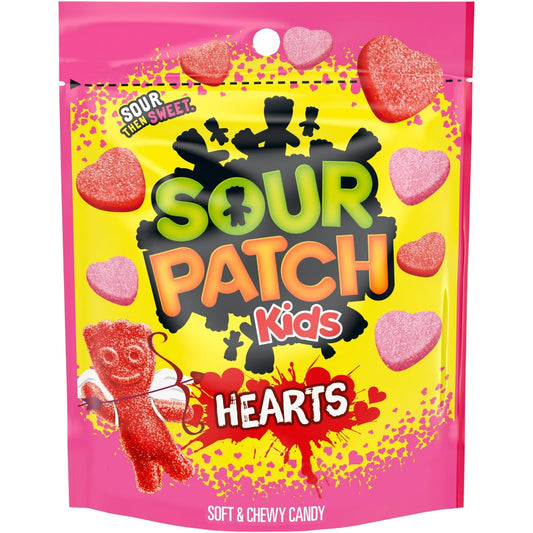 Sour Patch Kids Soft & Chewy Valentines Day Candy Hearts  10 oz - 12ct