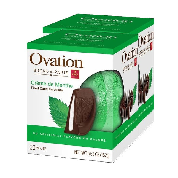 Ovation Creme De Menthe Dark Chocolate Ball 6.17oz - 12ct