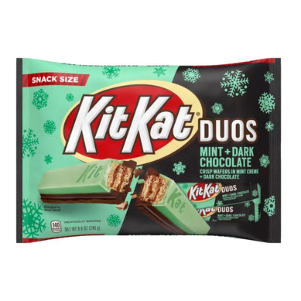 Kit Kat Duos Mint Dark Chocolate Snack Size Bars 8.8oz - 12ct