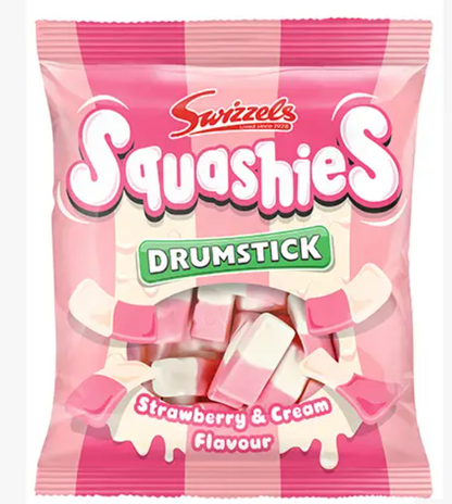 Swizzles Squashies Strawberry and Cream 140g - 12ct