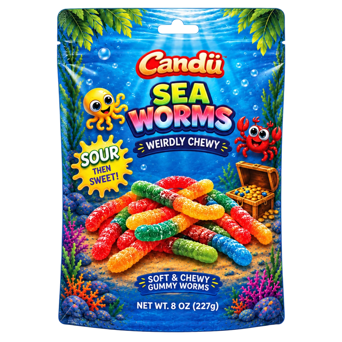 Sea Worms Gummy Candy 8oz 12ct