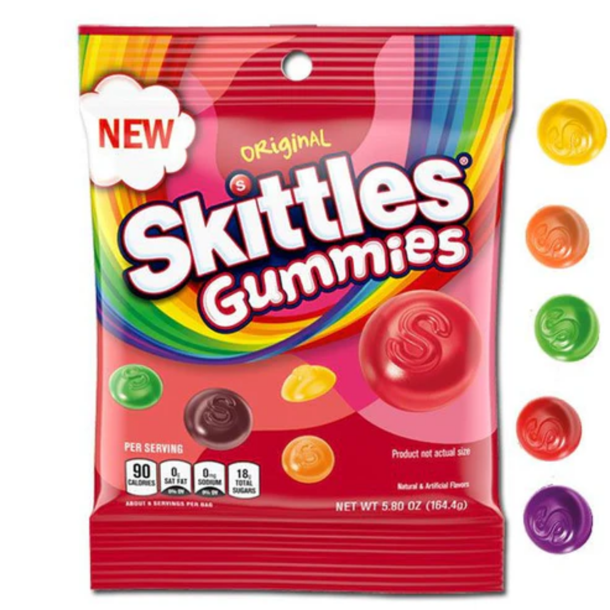 Skittles Gummies Original Peg Bag 5.8oz-12ct