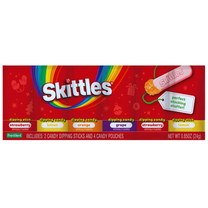 Skittles Holiday Dig N Dips Strip Candy .85oz 18ct
