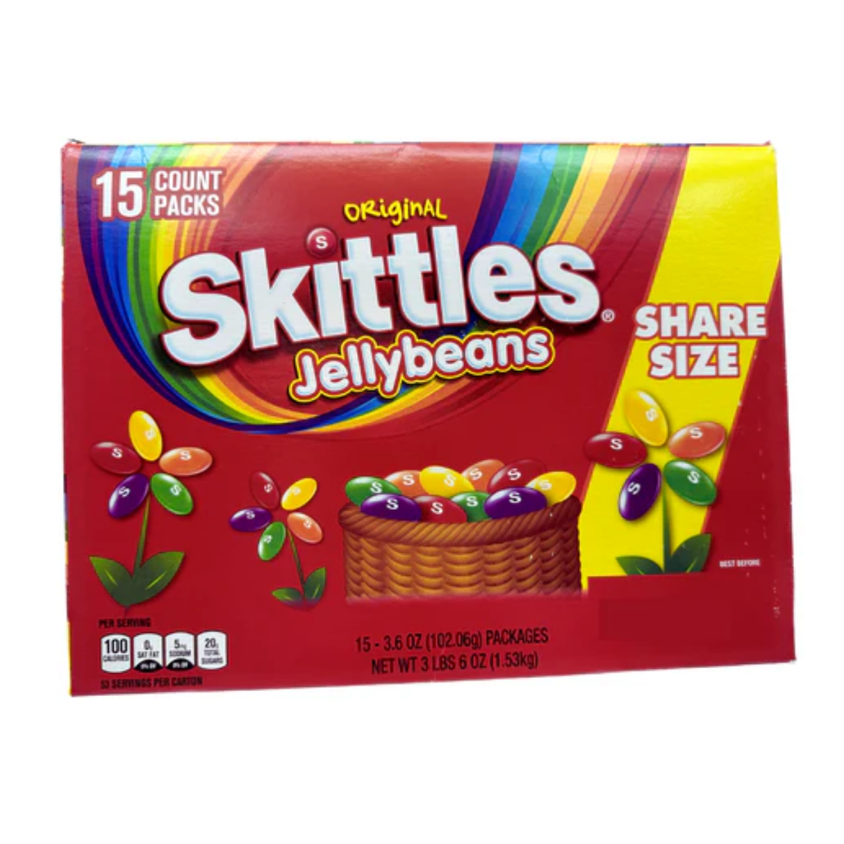 Original Skittles Share Size Jelly Beans 3.6oz - 15ct