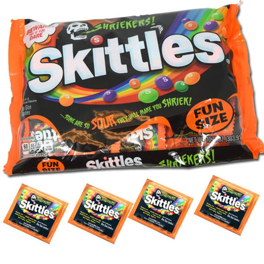 Skittles Shriekers Fun Size Bag 10.72oz - 12ct