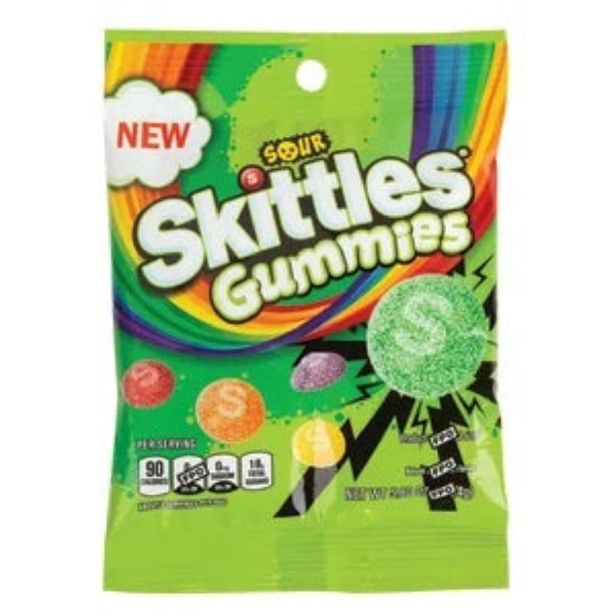 Skittles Gummies Sour Peg Bag 5.8oz -  12ct