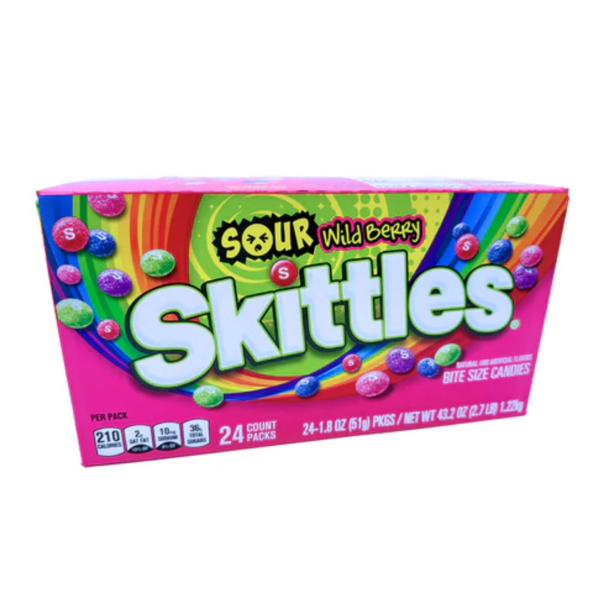 Skittles Sour Wild Berry Skittles 1.8oz -24ct