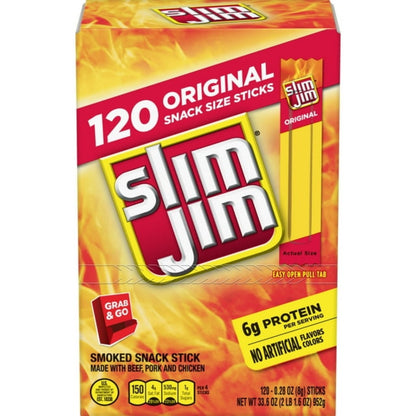 Slim Jim Snack Stick Original 0.28oz - 120ct