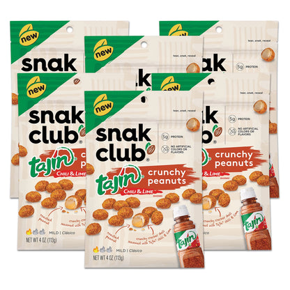 Snak Club Tajin Crunchy Peanuts 4oz - 6ct