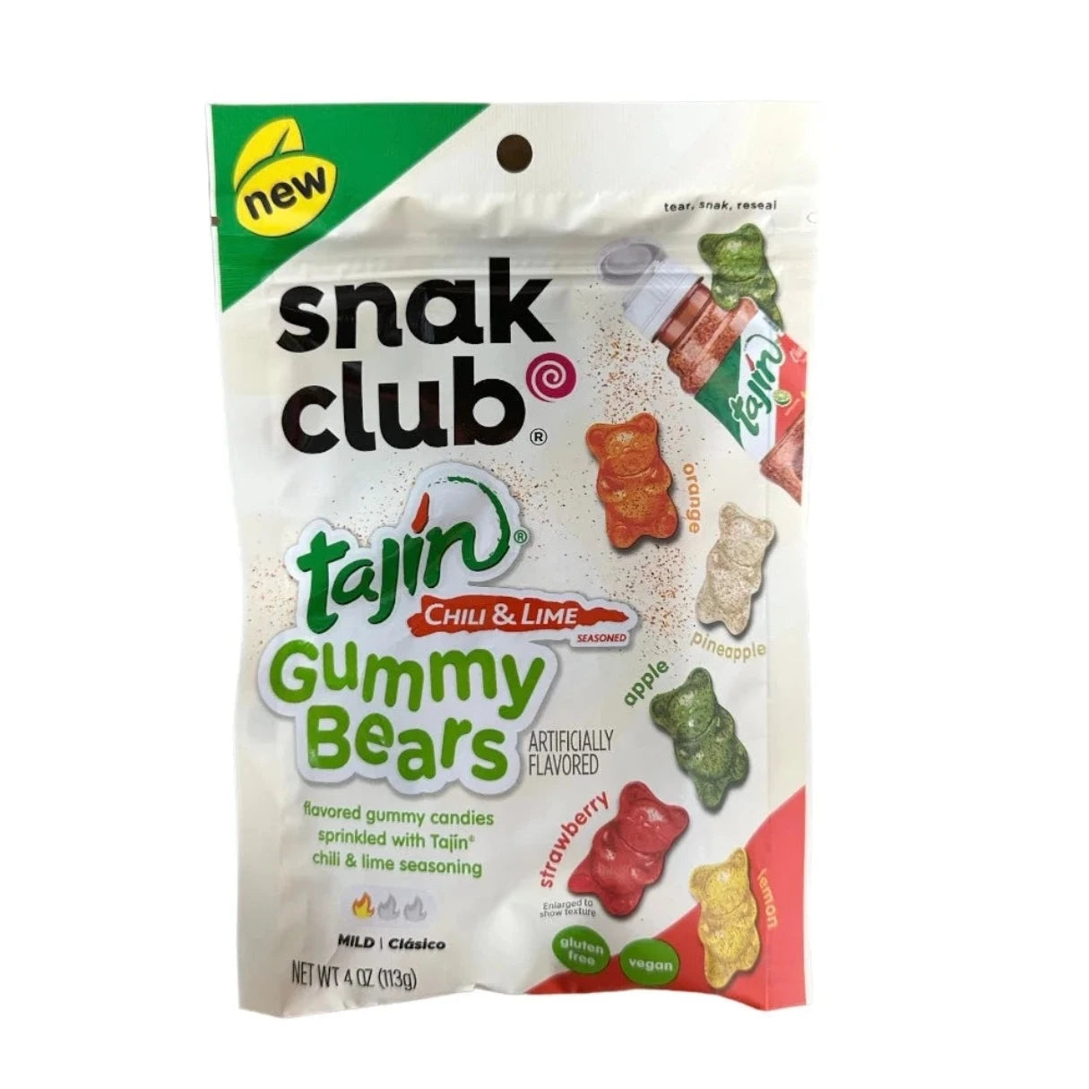 Snak Club Tajin Gummy Bears 4oz - 6ct