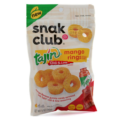 Snak Club Tajin Gummy Mango Rings 5oz - 6ct